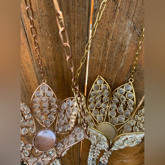 Lotus Crystal Chandelier Candle Holder Wind Chime Sun Catcher Mobile - Picture 4 of 11